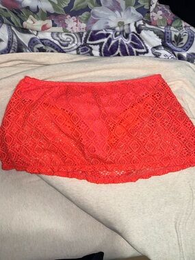 Catalina Coral Lace swim skirt